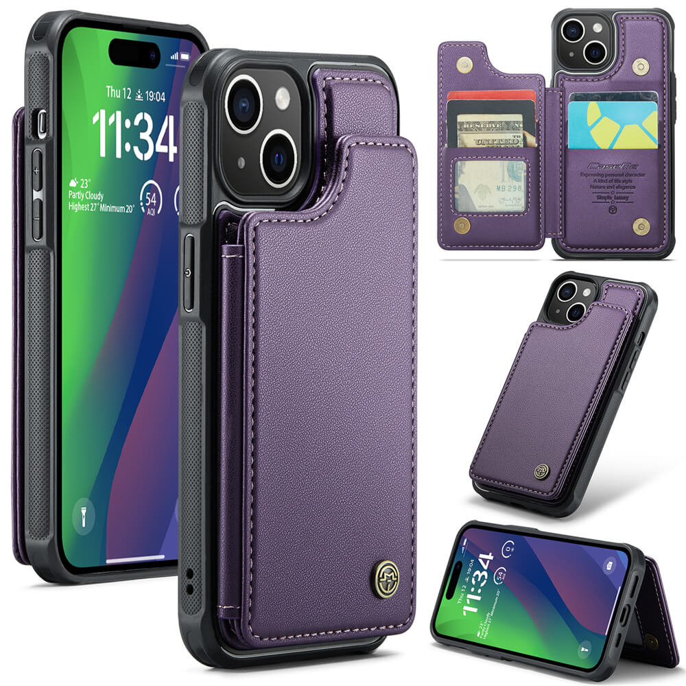 CaseMe iPhone 15 RFID Blocking Card Holder Case