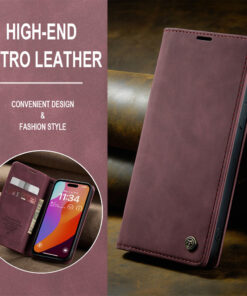 Alternative view of CaseMe iPhone 15 Pro Max Wallet Suede Leather Case