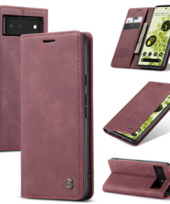 CaseMe Google Pixel 6 Wallet Suede Leather Case