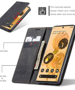 CaseMe Google Pixel 6 Pro Wallet Suede Leather Case - Image 5