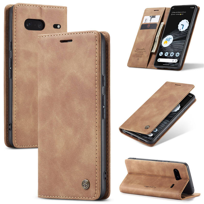 CaseMe Google Pixel 7 Wallet Suede Leather Case