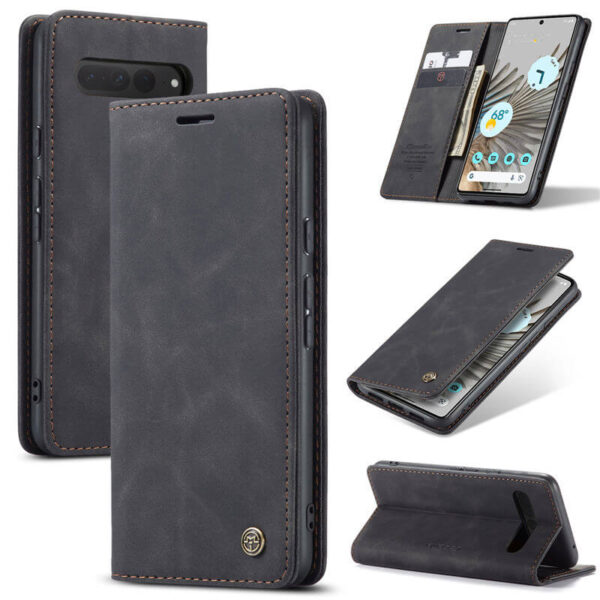 CaseMe Google Pixel 7 Pro Wallet Suede Leather Case