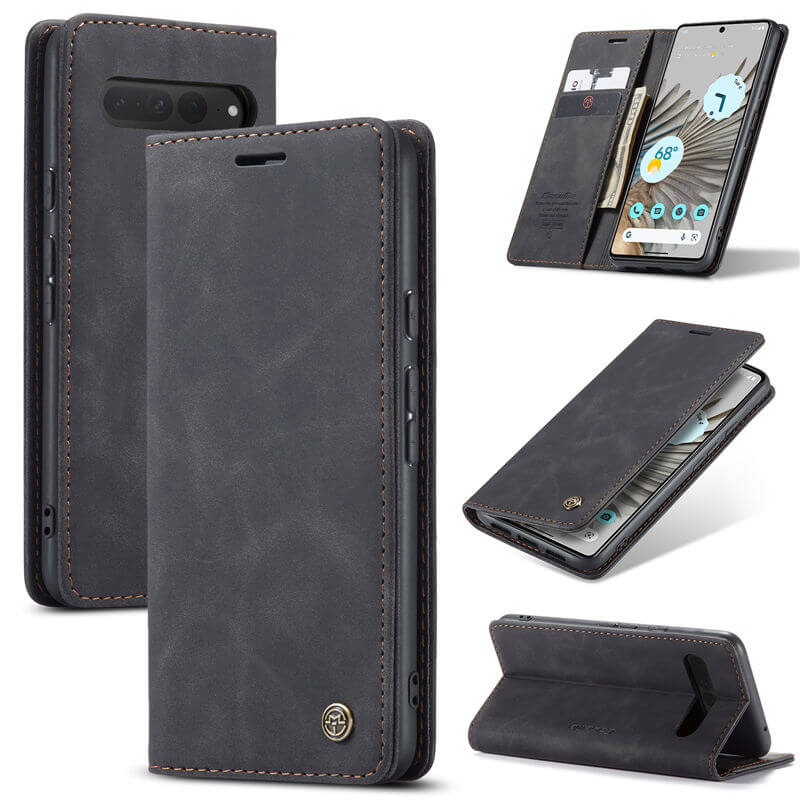 CaseMe Google Pixel 7 Pro Wallet Suede Leather Case