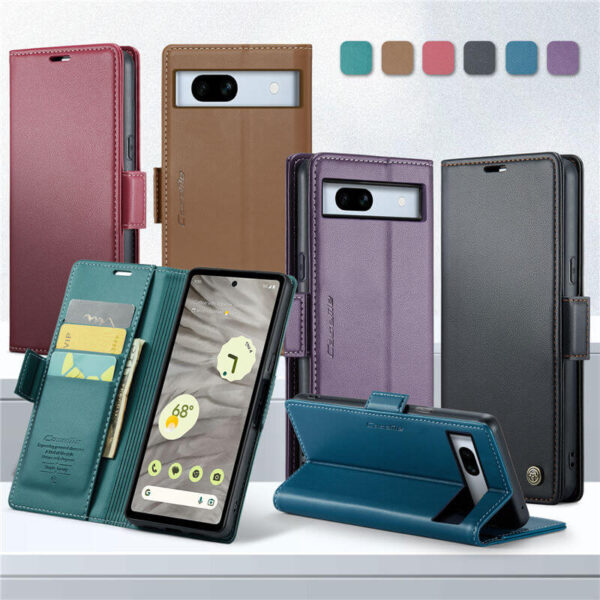 Alternative view of CaseMe Google Pixel 7A Wallet RFID Blocking Magnetic Buckle Case