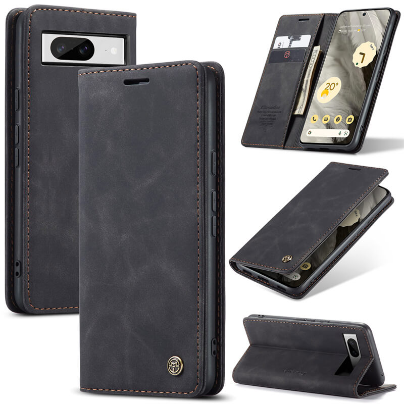 CaseMe Google Pixel 8 Wallet Suede Leather Case