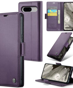 CaseMe Google Pixel 8 Wallet RFID Blocking Magnetic Buckle Case