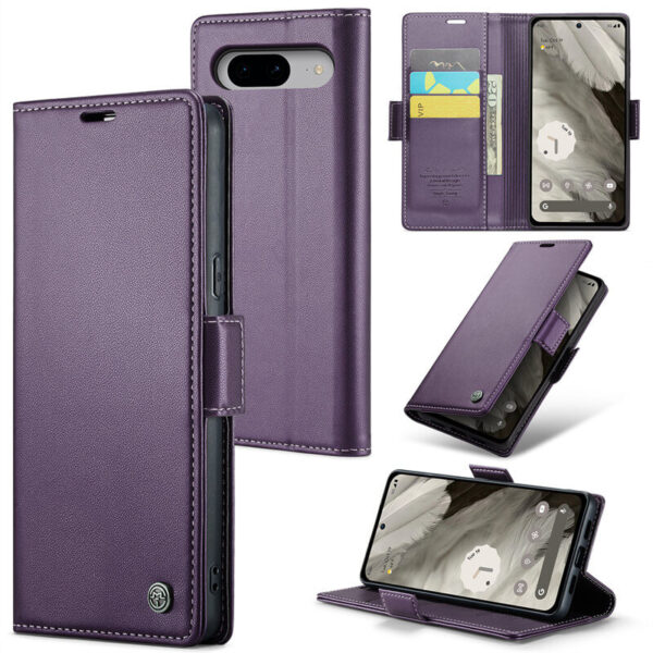 CaseMe Google Pixel 8 Wallet RFID Blocking Magnetic Buckle Case