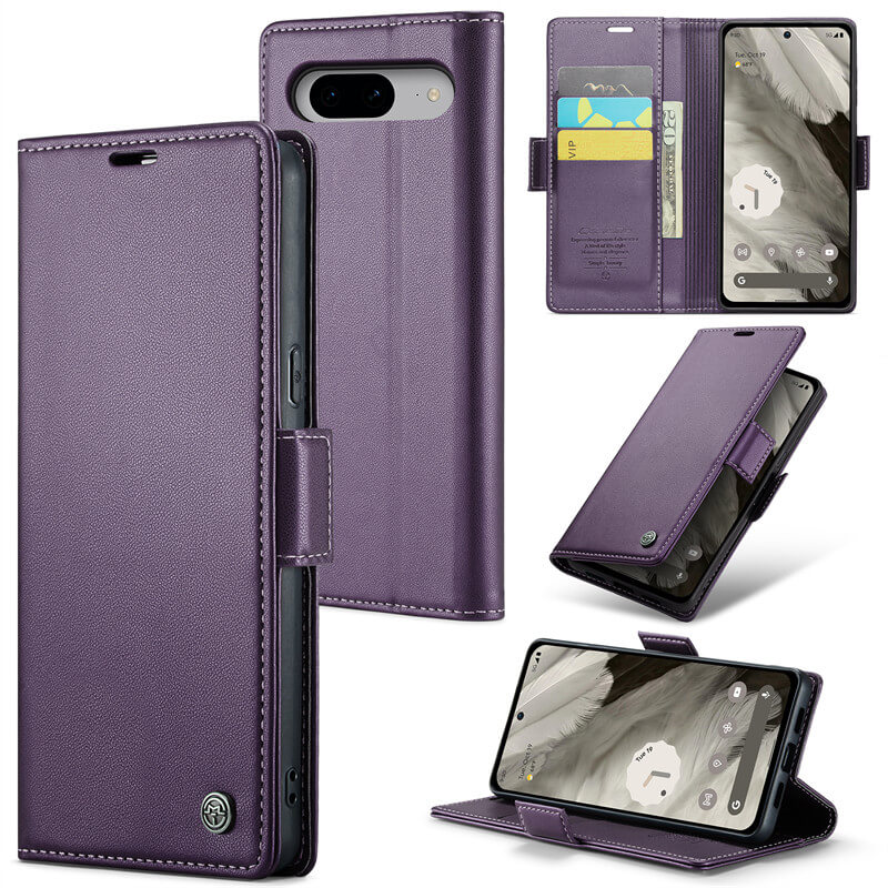 CaseMe Google Pixel 8 Wallet RFID Blocking Magnetic Buckle Case