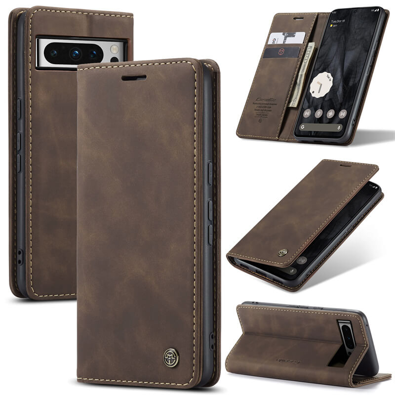 CaseMe Google Pixel 8 Pro Wallet Suede Leather Case