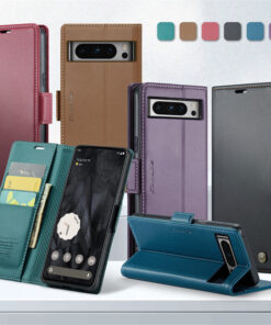Alternative view of CaseMe Google Pixel 8 Pro Wallet RFID Blocking Magnetic Buckle Case