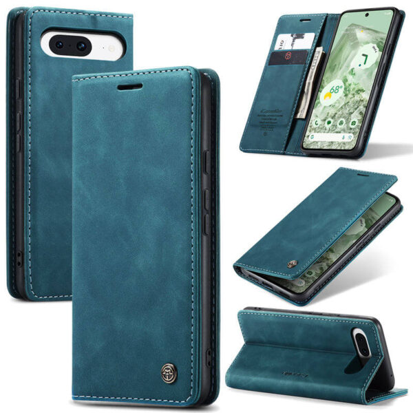 CaseMe Google Pixel 8A Wallet Suede Leather Case