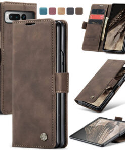 CaseMe Google Pixel Fold Wallet Suede Leather Case