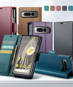 Alternative view of CaseMe Google Pixel Fold Wallet RFID Blocking Magnetic Buckle Case