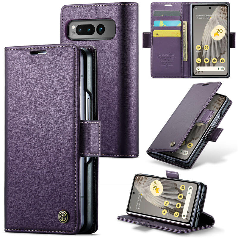 CaseMe Google Pixel Fold Wallet RFID Blocking Magnetic Buckle Case