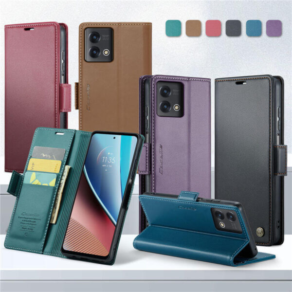 Alternative view of CaseMe Motorola Moto G Stylus 5G 2023 Wallet RFID Blocking Magnetic Buckle Case