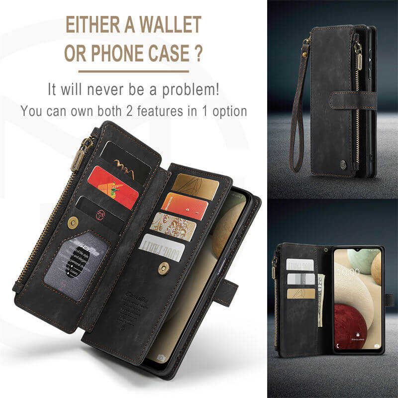 CaseMe Samsung Galaxy A12 5G Wallet kickstand Case with Wrist Strap - Image 7