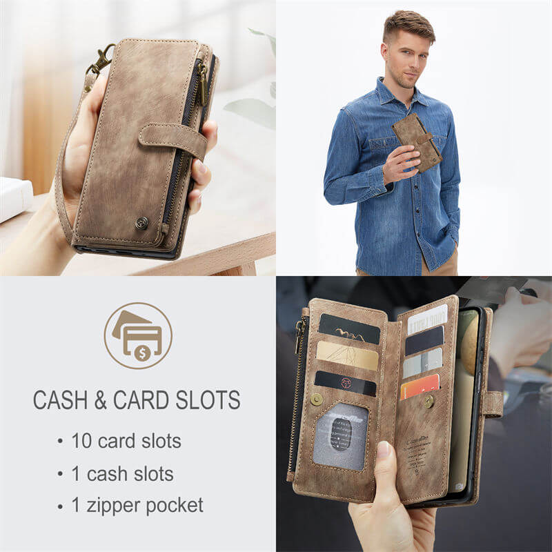 CaseMe Samsung Galaxy A12 5G Wallet kickstand Case with Wrist Strap - Image 5