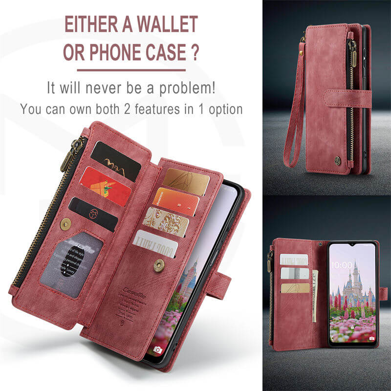 CaseMe Samsung Galaxy A13 Wallet kickstand Case with Wrist Strap - Image 7