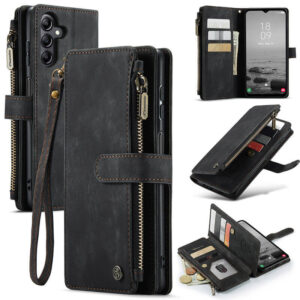 CaseMe Samsung Galaxy A14 Wallet kickstand Case with Wrist Strap