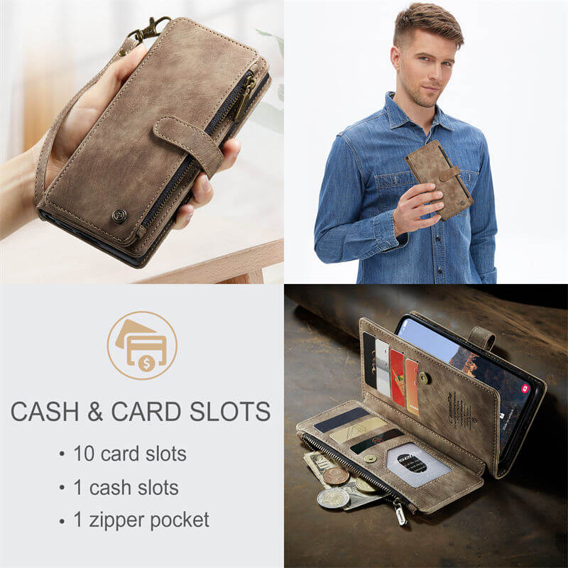 CaseMe Samsung Galaxy A14 Wallet kickstand Case with Wrist Strap - Image 7