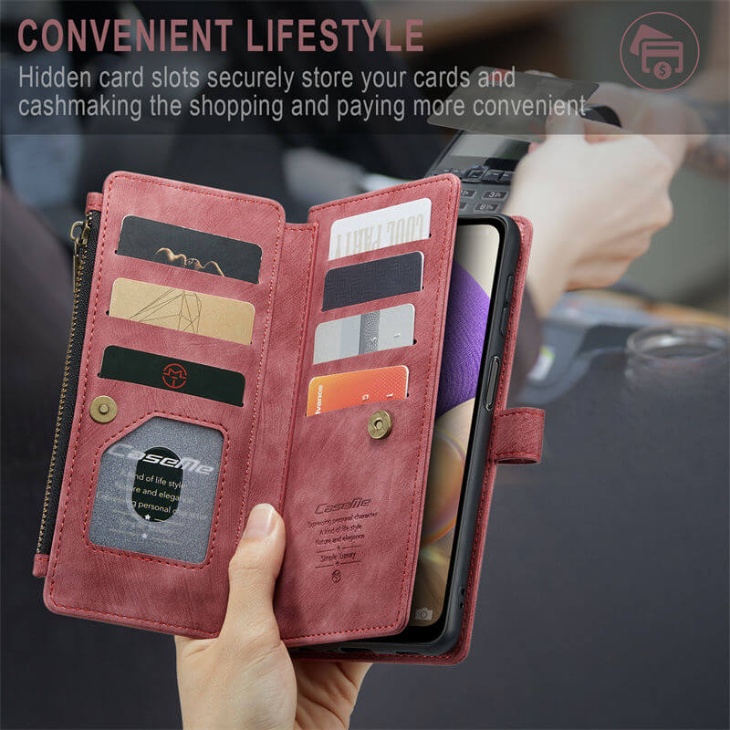 CaseMe Samsung Galaxy A32 5G Wallet kickstand Case with Wrist Strap - Image 8