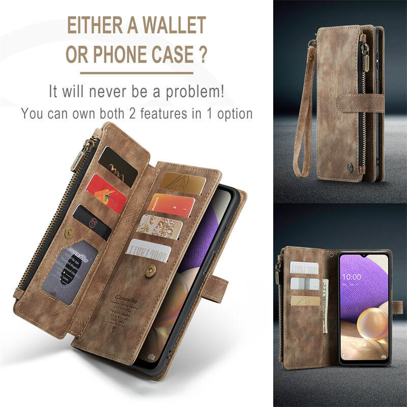 CaseMe Samsung Galaxy A32 5G Wallet kickstand Case with Wrist Strap - Image 7