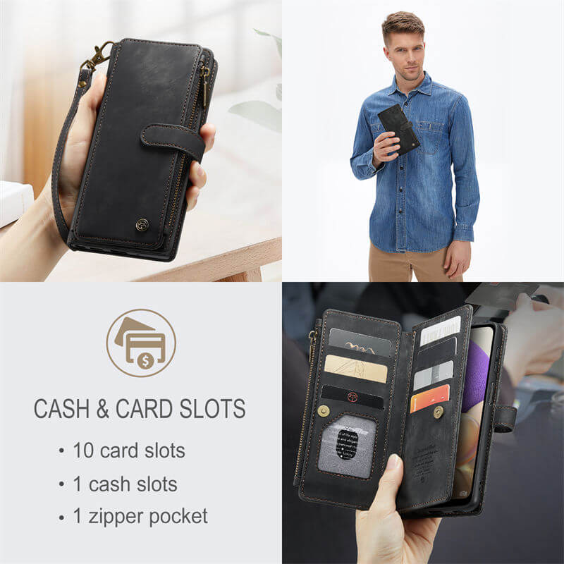 CaseMe Samsung Galaxy A32 5G Wallet kickstand Case with Wrist Strap - Image 5