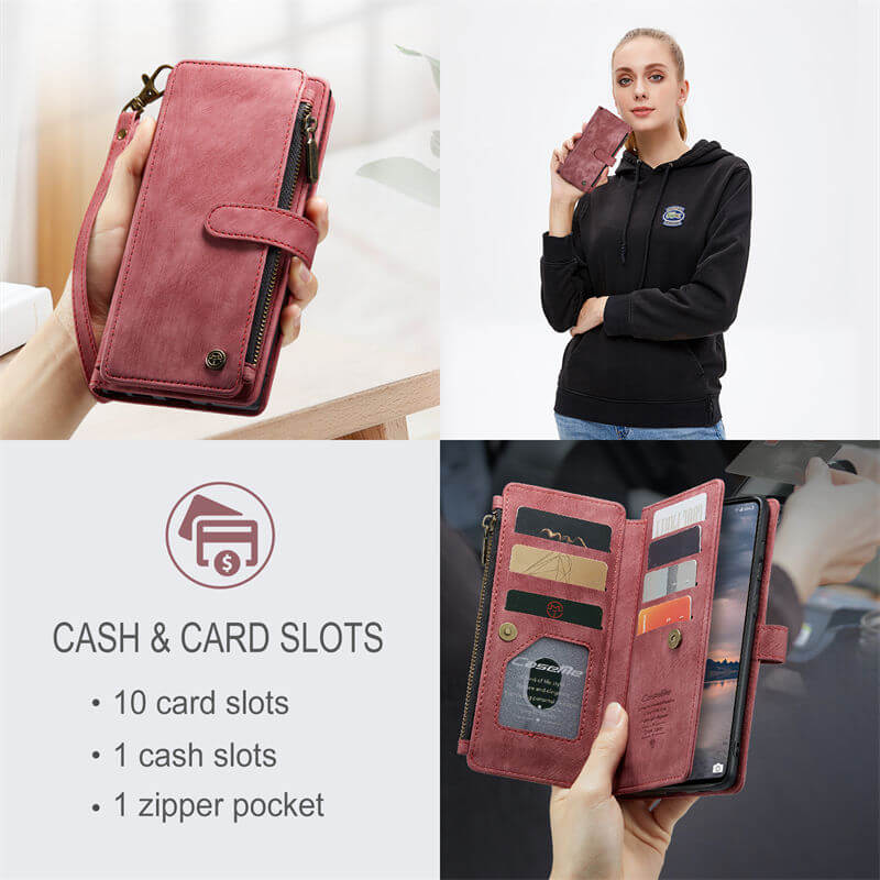 CaseMe Samsung Galaxy A33 5G Wallet kickstand Case with Wrist Strap - Image 5