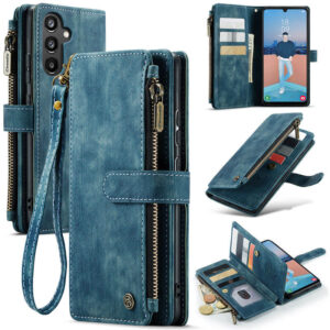 CaseMe Samsung Galaxy A34 Wallet kickstand Case with Wrist Strap