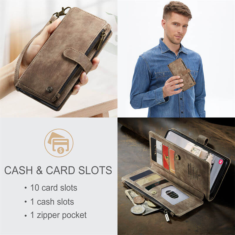 CaseMe Samsung Galaxy A34 Wallet kickstand Case with Wrist Strap - Image 6