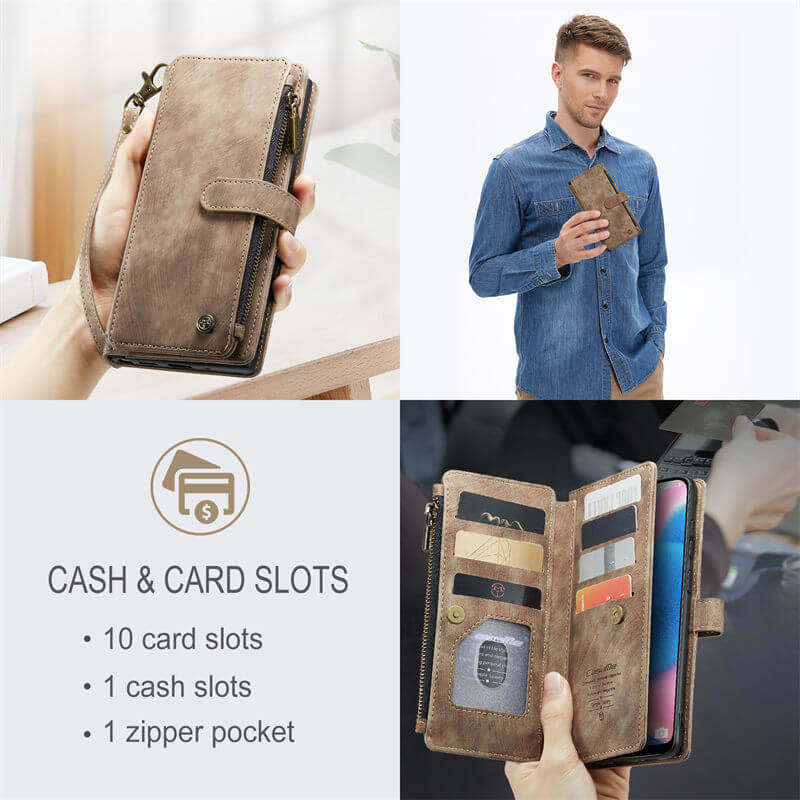 CaseMe Samsung Galaxy A50 Wallet kickstand Case with Wrist Strap - Image 5