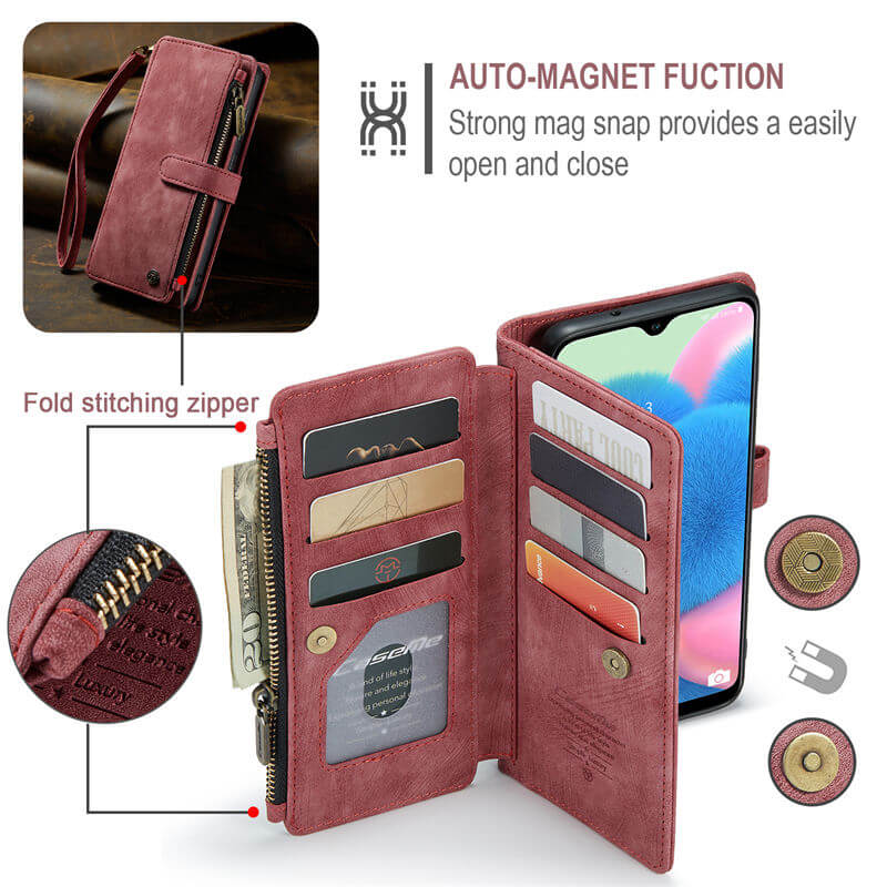 CaseMe Samsung Galaxy A50 Wallet kickstand Case with Wrist Strap - Image 6