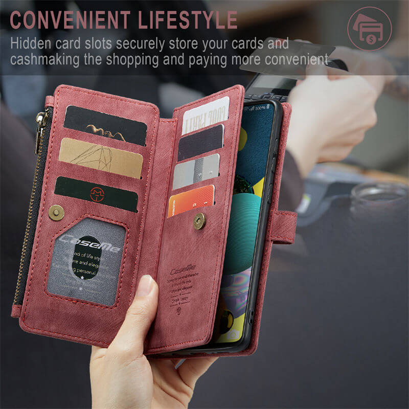 CaseMe Samsung Galaxy A51 4G Wallet kickstand Case with Wrist Strap - Image 8