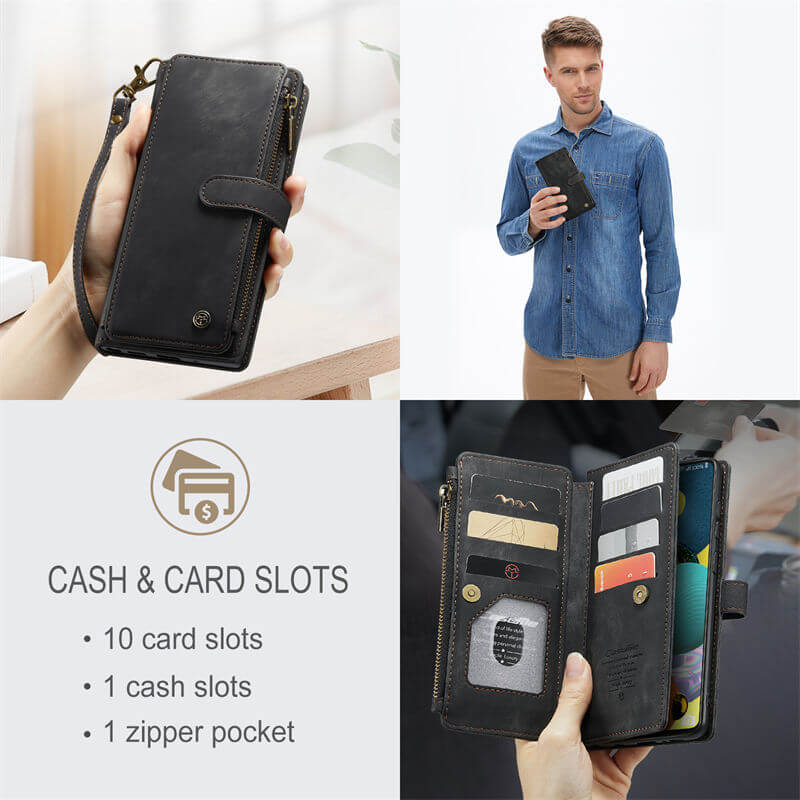 CaseMe Samsung Galaxy A51 4G Wallet kickstand Case with Wrist Strap - Image 5