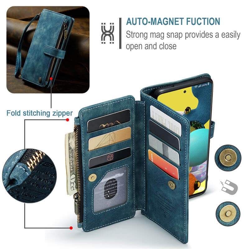 CaseMe Samsung Galaxy A51 4G Wallet kickstand Case with Wrist Strap - Image 6
