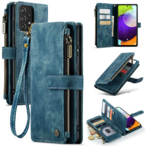 CaseMe Samsung Galaxy A52 Wallet kickstand Case with Wrist Strap