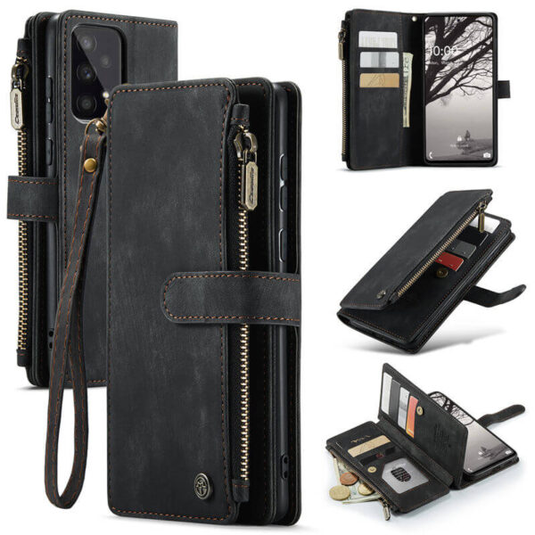 CaseMe Samsung Galaxy A53 5G Wallet kickstand Case with Wrist Strap