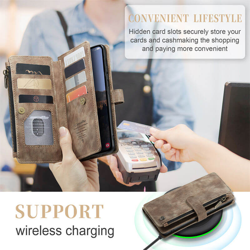 CaseMe Samsung Galaxy A54 Wallet kickstand Case with Wrist Strap - Image 4