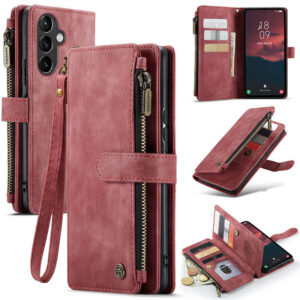 CaseMe Samsung Galaxy A54 Wallet kickstand Case with Wrist Strap
