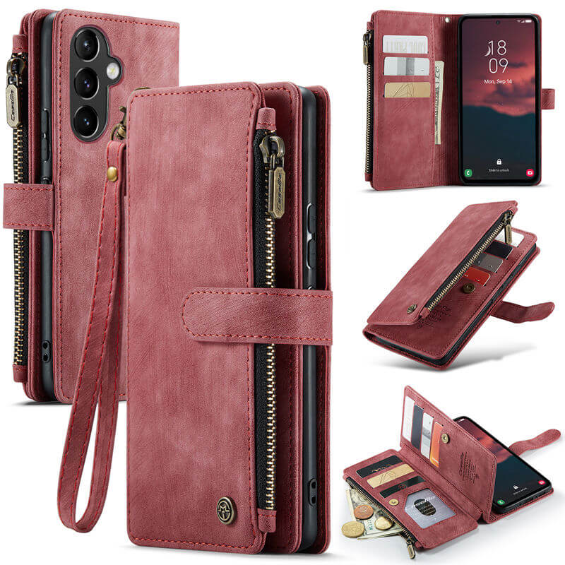 CaseMe Samsung Galaxy A54 Wallet kickstand Case with Wrist Strap
