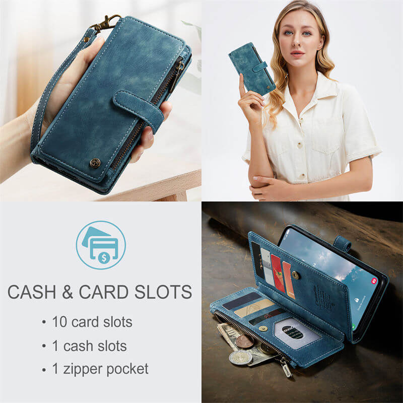 CaseMe Samsung Galaxy A54 Wallet kickstand Case with Wrist Strap - Image 7