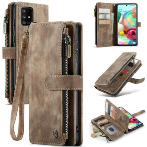 CaseMe Samsung Galaxy A71 4G Wallet kickstand Case with Wrist Strap