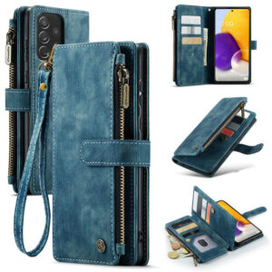 CaseMe Samsung Galaxy A72 Wallet kickstand Case with Wrist Strap