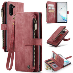 CaseMe Samsung Galaxy Note 10 Wallet kickstand Case with Wrist Strap