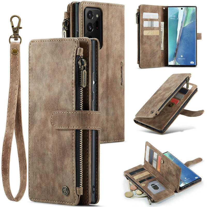 CaseMe Samsung Galaxy Note 20 Ultra Wallet kickstand Case with Wrist Strap
