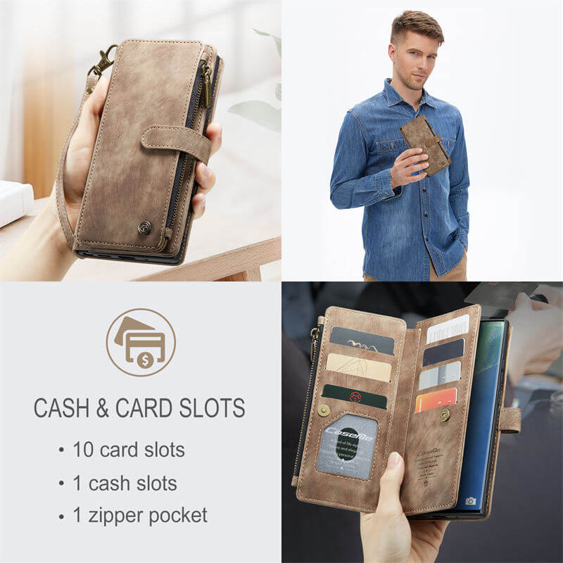 CaseMe Samsung Galaxy Note 20 Ultra Wallet kickstand Case with Wrist Strap - Image 5