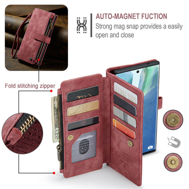 CaseMe Samsung Galaxy Note 20 Ultra Wallet kickstand Case with Wrist Strap - Image 6