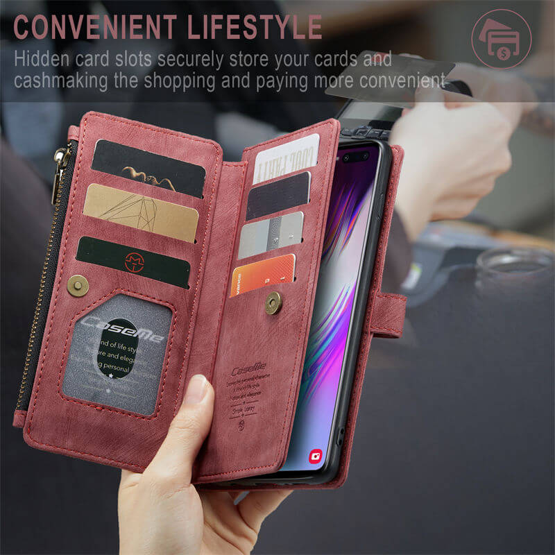 CaseMe Samsung Galaxy S10 Plus Wallet kickstand Case with Wrist Strap - Image 8