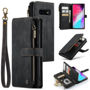 CaseMe Samsung Galaxy S10 Plus Wallet kickstand Case with Wrist Strap