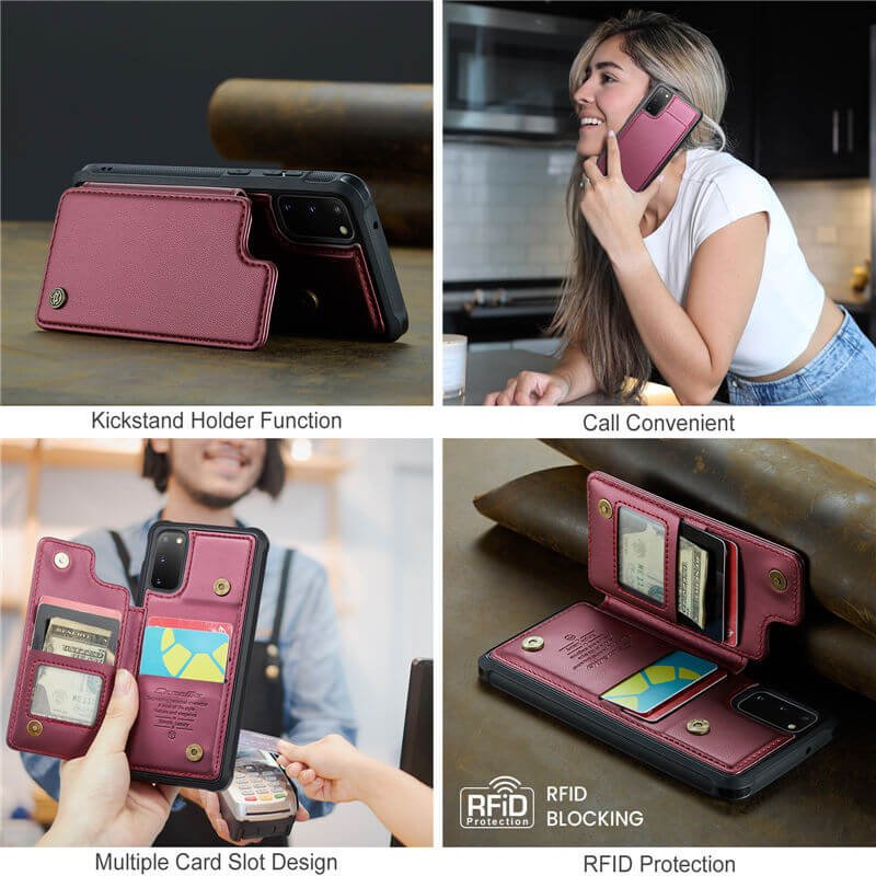 CaseMe Samsung Galaxy S20 RFID Blocking Card Holder Case - Image 6